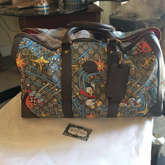 Gucci Bags Disney X Gucci Donald Duck Duffel Weekender Bag Poshmark